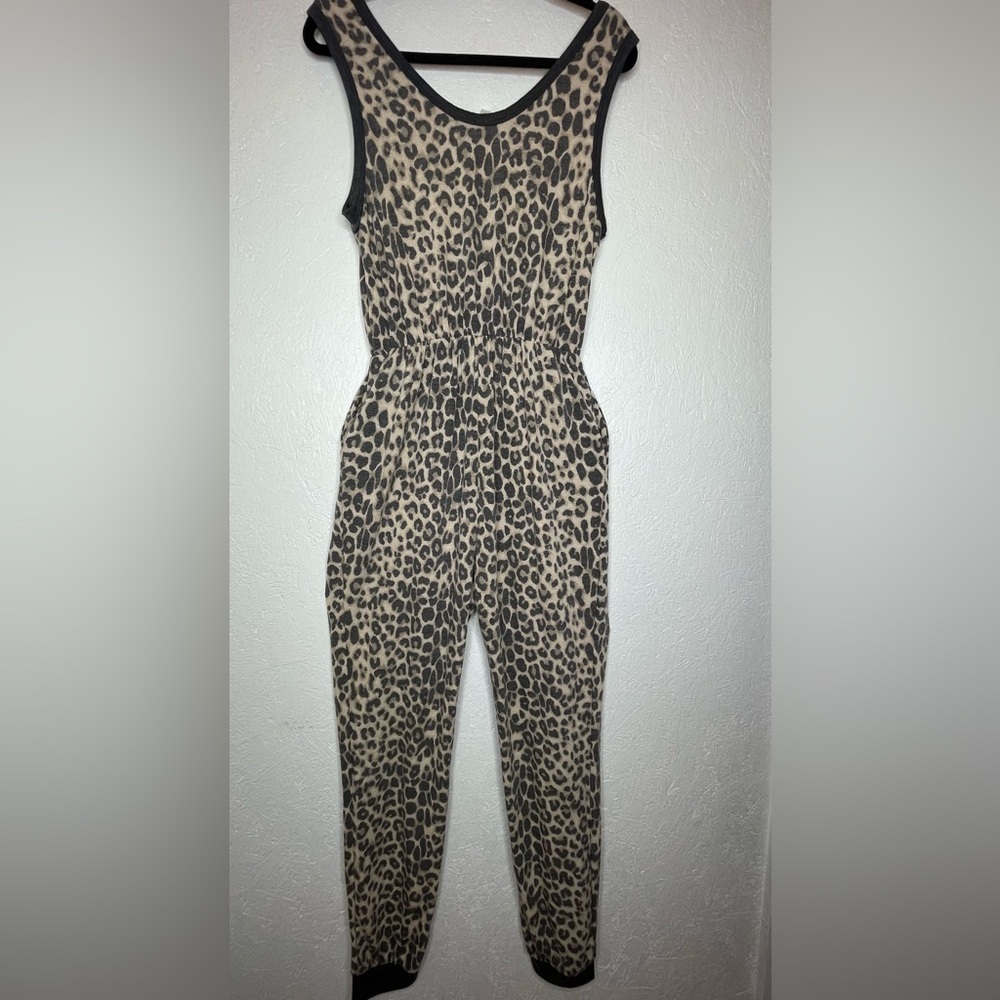 Lilypad Animal Print Sleeveless Jumpsuit One-Piece Romper Pockets Casual Medium - Picture 4 of 16